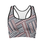 Maori Tribal Pattern Print Women's Sports Bra