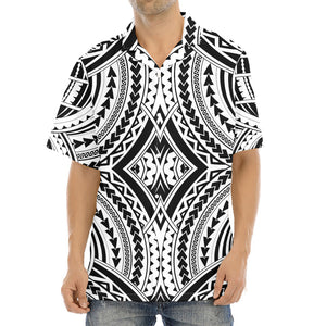 Maori Tribal Polynesian Tattoo Print Aloha Shirt