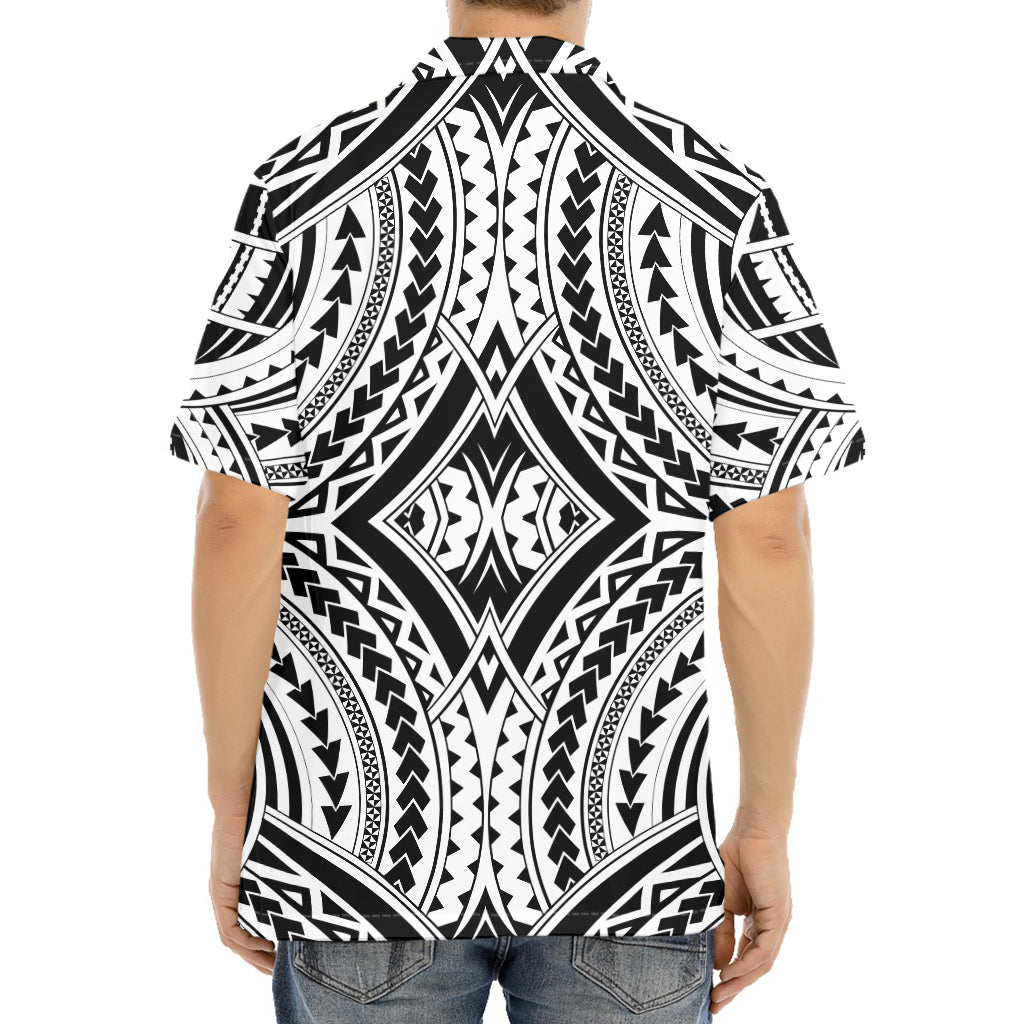 Maori Tribal Polynesian Tattoo Print Aloha Shirt