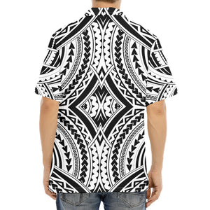 Maori Tribal Polynesian Tattoo Print Aloha Shirt