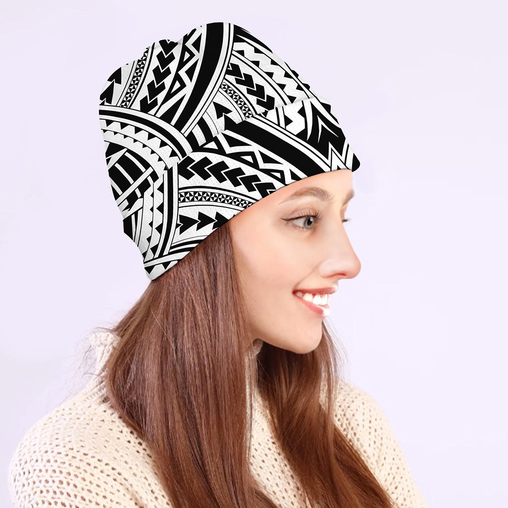 Maori Tribal Polynesian Tattoo Print Beanie