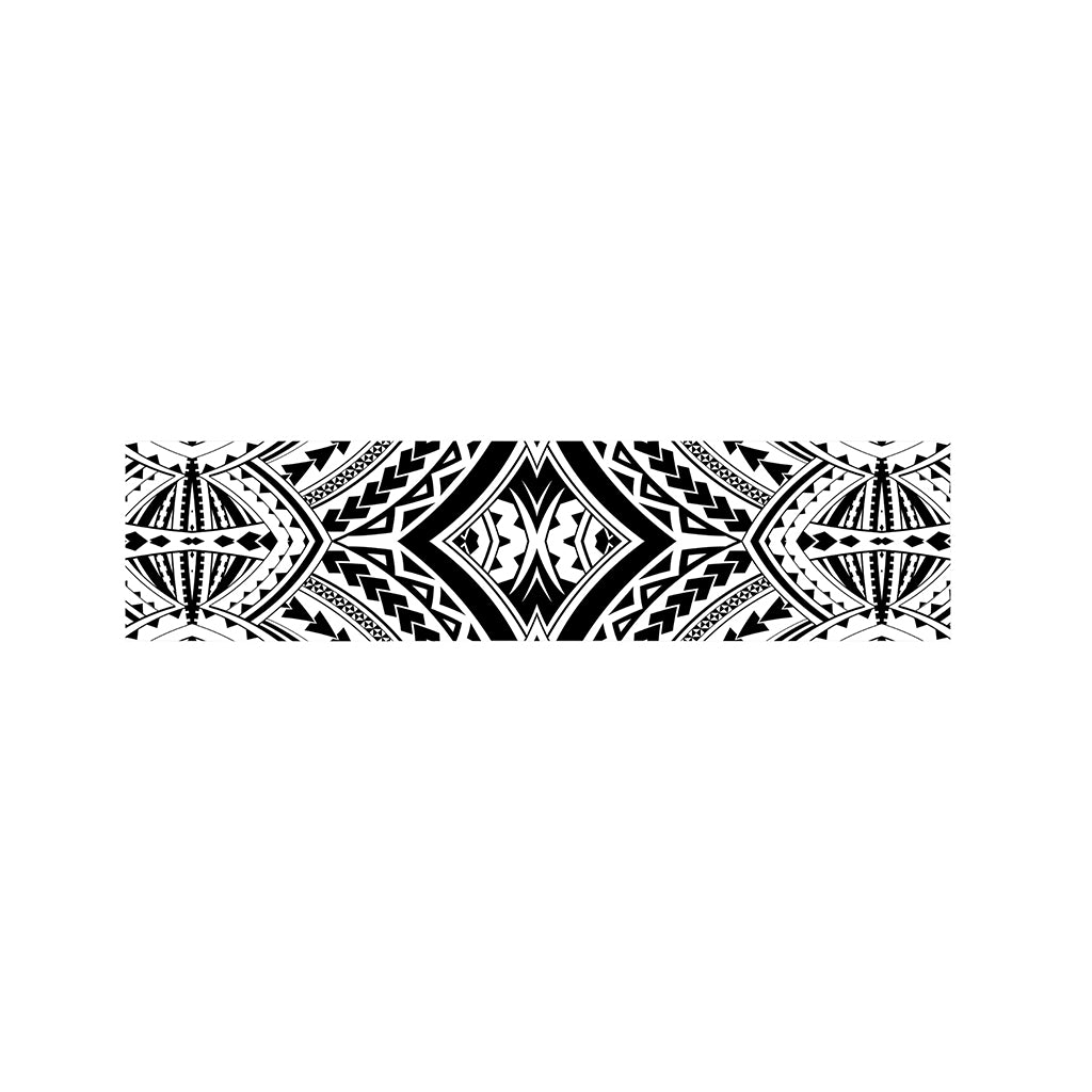 Maori Tribal Polynesian Tattoo Print Bed Runner