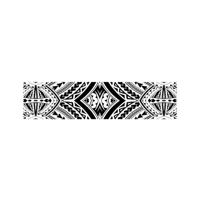 Maori Tribal Polynesian Tattoo Print Bed Runner