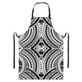Maori Tribal Polynesian Tattoo Print Bib Apron With Pocket