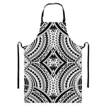 Maori Tribal Polynesian Tattoo Print Bib Apron With Pocket