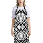 Maori Tribal Polynesian Tattoo Print Bib Apron With Pocket
