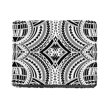 Maori Tribal Polynesian Tattoo Print Bifold Wallet