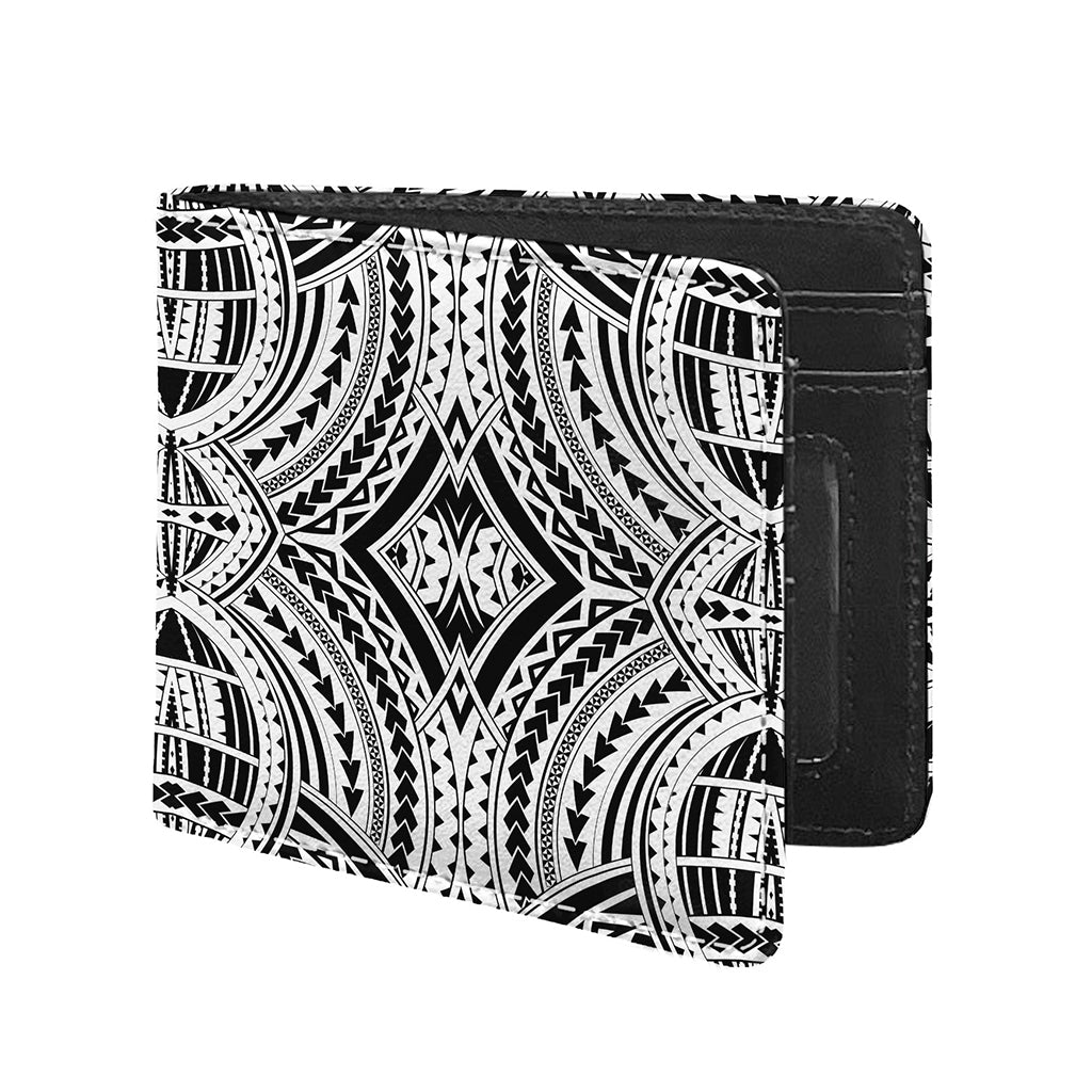Maori Tribal Polynesian Tattoo Print Bifold Wallet