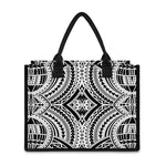 Maori Tribal Polynesian Tattoo Print Canvas Tote Bag