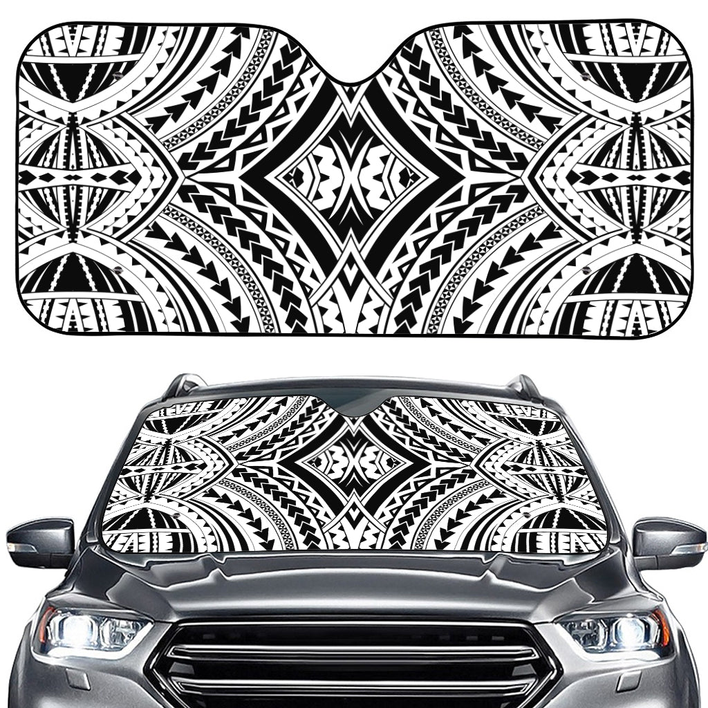 Maori Tribal Polynesian Tattoo Print Car Windshield Sun Shade