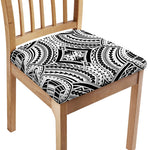 Maori Tribal Polynesian Tattoo Print Chair Cushion Cover