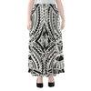 Maori Tribal Polynesian Tattoo Print Chiffon Maxi Skirt