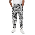 Maori Tribal Polynesian Tattoo Print Cotton Sweatpants