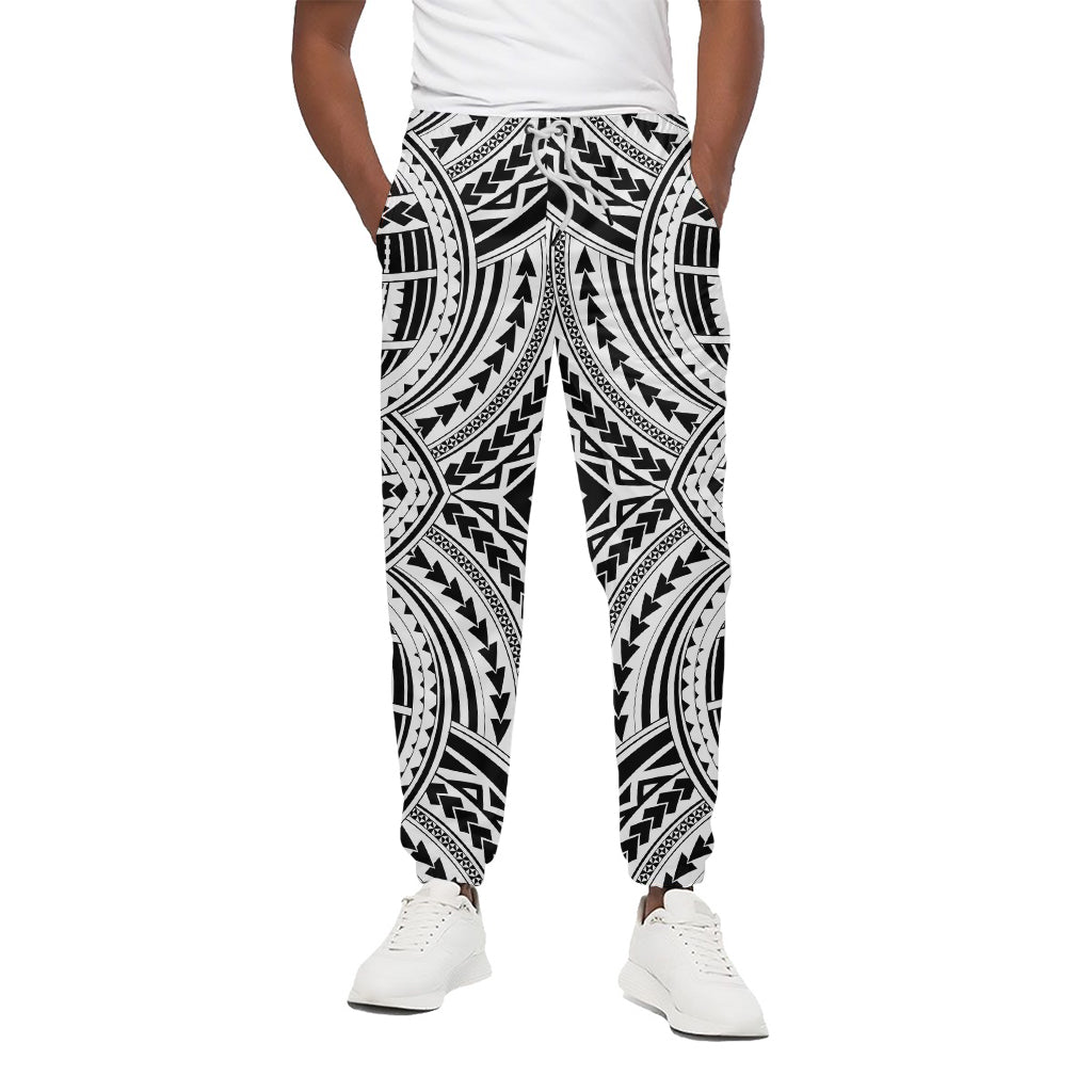 Maori Tribal Polynesian Tattoo Print Cotton Pants