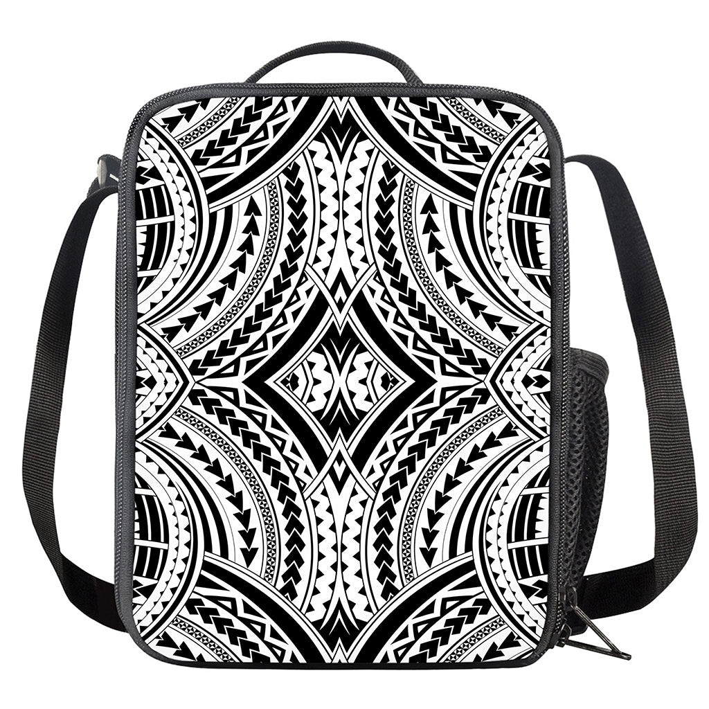 Maori Tribal Polynesian Tattoo Print Crossbody Lunch Bag