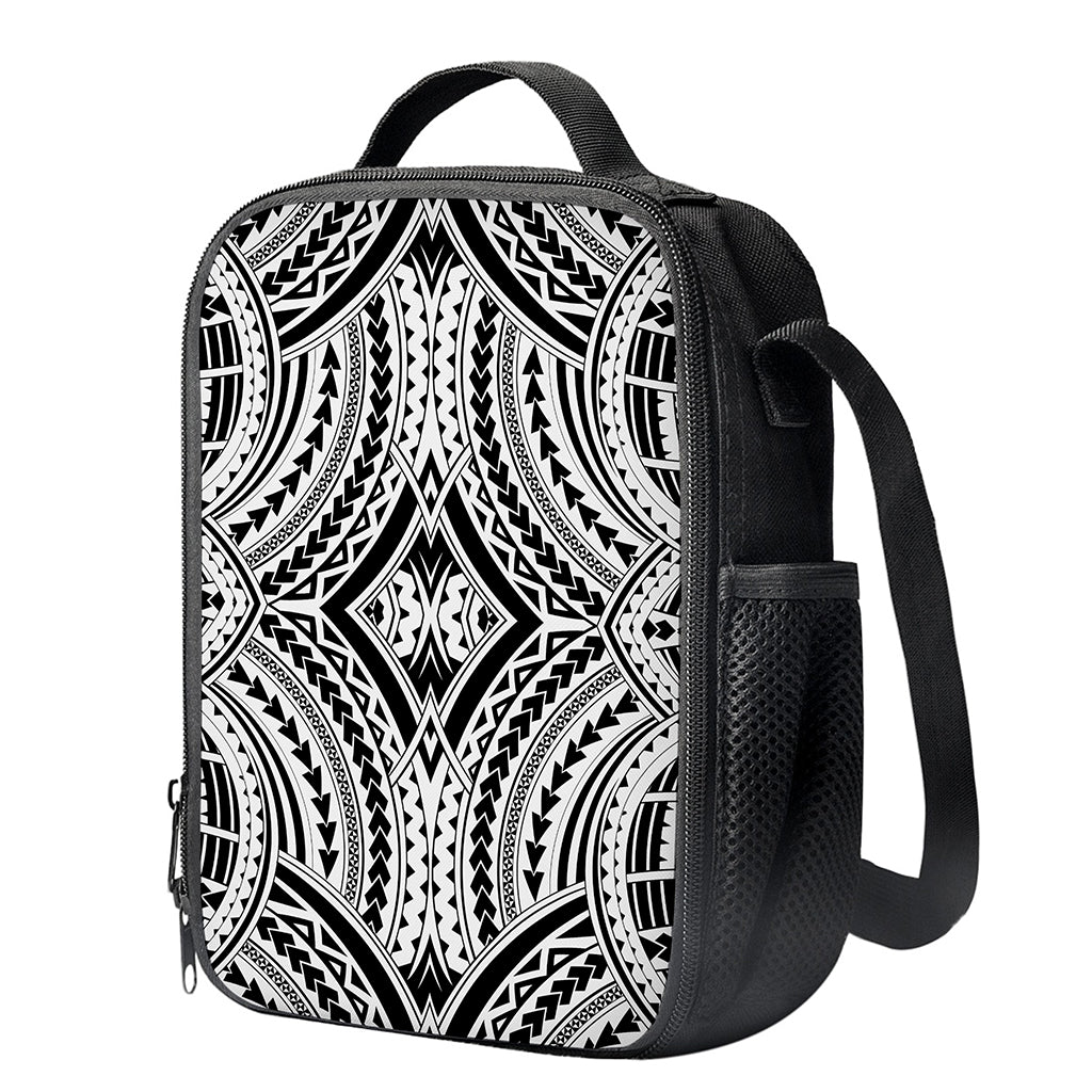 Maori Tribal Polynesian Tattoo Print Crossbody Lunch Bag