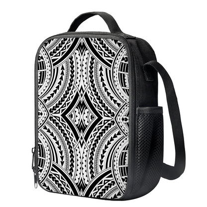 Maori Tribal Polynesian Tattoo Print Crossbody Lunch Bag