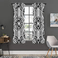 Maori Tribal Polynesian Tattoo Print Grommet Curtain Panels