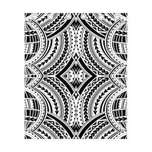 Maori Tribal Polynesian Tattoo Print Curtain