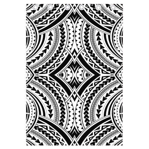 Maori Tribal Polynesian Tattoo Print Curtain