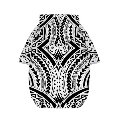 Maori Tribal Polynesian Tattoo Print Dog Zip Up Hoodie