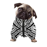 Maori Tribal Polynesian Tattoo Print Dog Zip Up Jacket