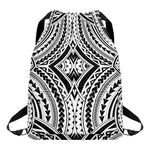 Maori Tribal Polynesian Tattoo Print Drawstring Backpack