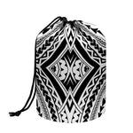Maori Tribal Polynesian Tattoo Print Drawstring Makeup Bag