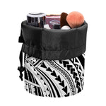 Maori Tribal Polynesian Tattoo Print Drawstring Makeup Bag