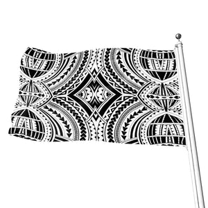 Maori Tribal Polynesian Tattoo Print Flag