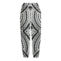 Maori Tribal Polynesian Tattoo Print Fleece Lined Knit Pants