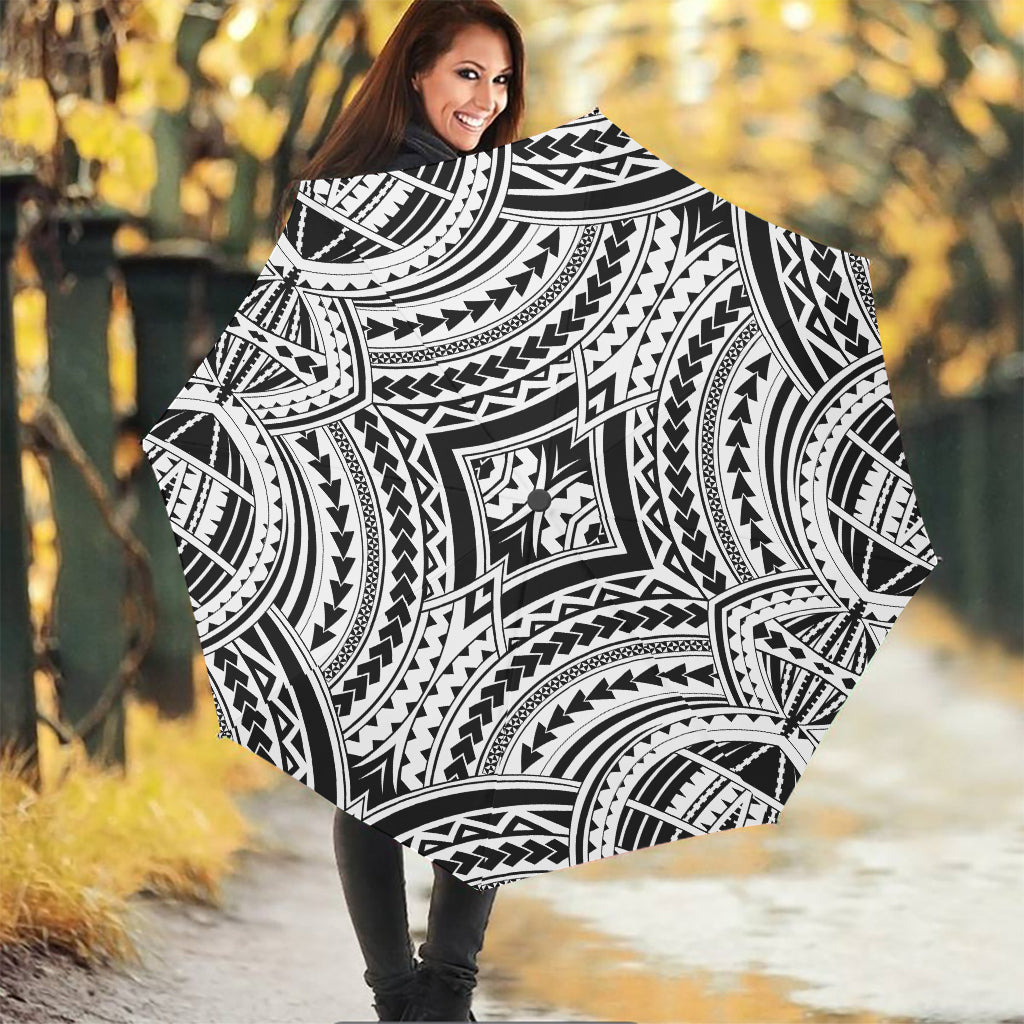 Maori Tribal Polynesian Tattoo Print Foldable Umbrella