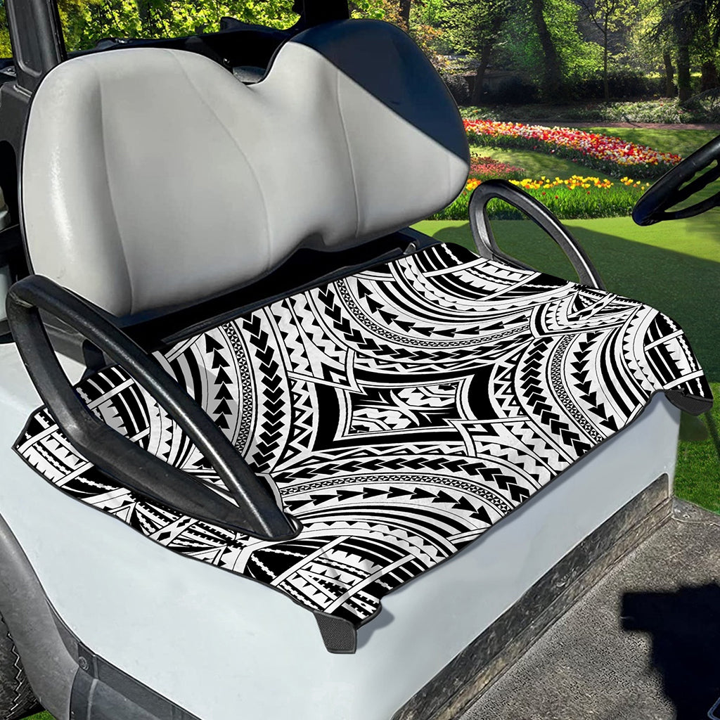 Maori Tribal Polynesian Tattoo Print Golf Cart Seat Cover