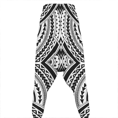 Maori Tribal Polynesian Tattoo Print Hammer Pants