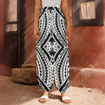 Maori Tribal Polynesian Tattoo Print Harem Pants