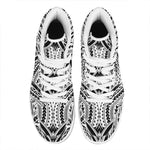 Maori Tribal Polynesian Tattoo Print High Top Leather Sneakers