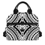 Maori Tribal Polynesian Tattoo Print Insulated Lunch Bag