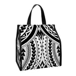 Maori Tribal Polynesian Tattoo Print Insulated Lunch Tote