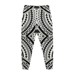 Maori Tribal Polynesian Tattoo Print Jogger Pants