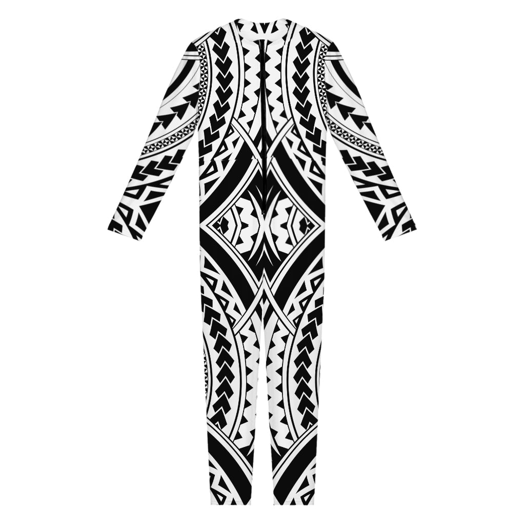 Maori Tribal Polynesian Tattoo Print Jumpsuit