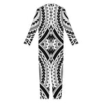 Maori Tribal Polynesian Tattoo Print Jumpsuit