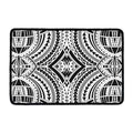Maori Tribal Polynesian Tattoo Print Kitchen Mat