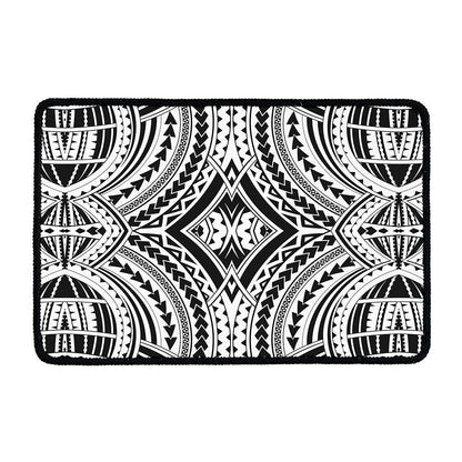 Maori Tribal Polynesian Tattoo Print Kitchen Mat