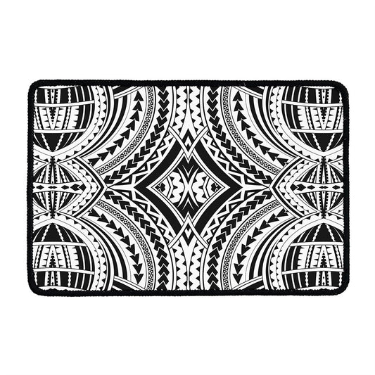 Maori Tribal Polynesian Tattoo Print Kitchen Mat