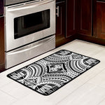 Maori Tribal Polynesian Tattoo Print Kitchen Mat