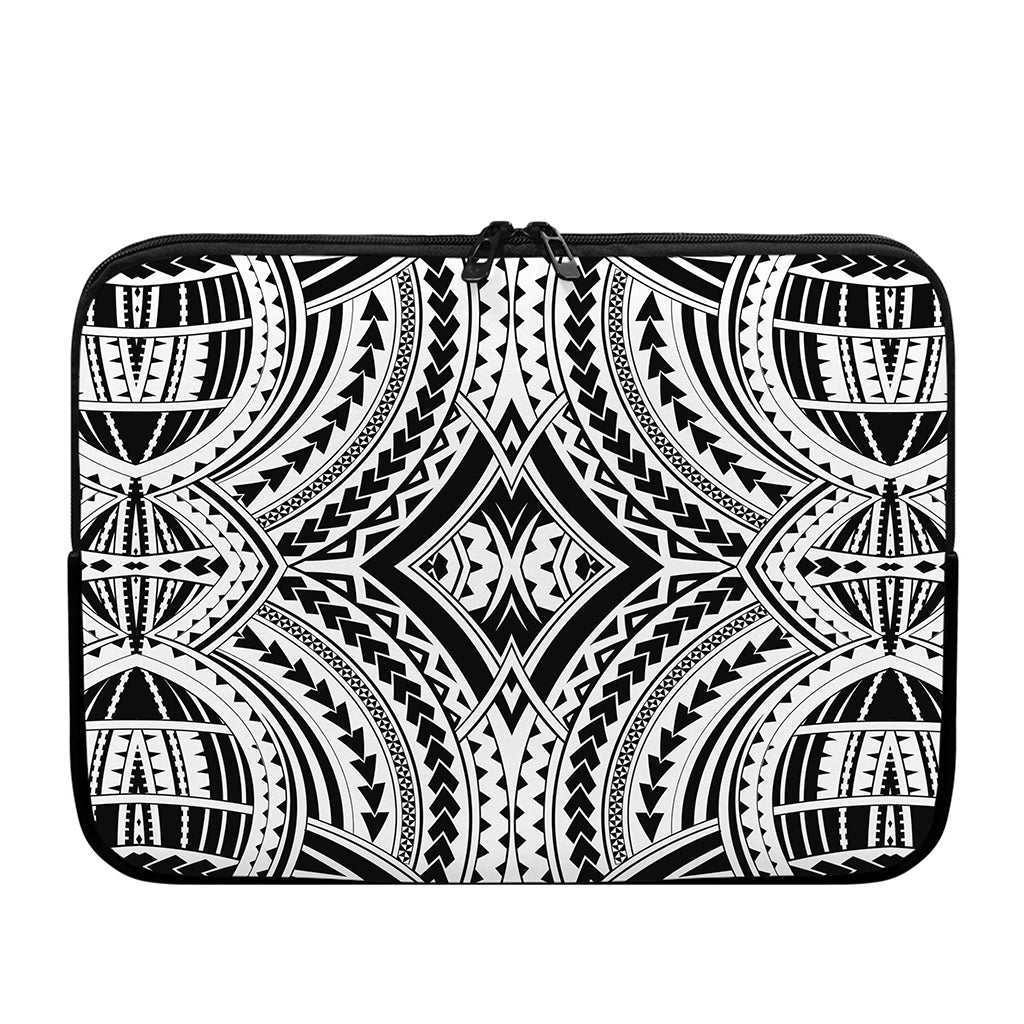 Maori Tribal Polynesian Tattoo Print Laptop Sleeve