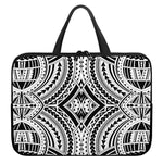 Maori Tribal Polynesian Tattoo Print Laptop Sleeve With Handle