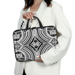 Maori Tribal Polynesian Tattoo Print Laptop Sleeve With Handle