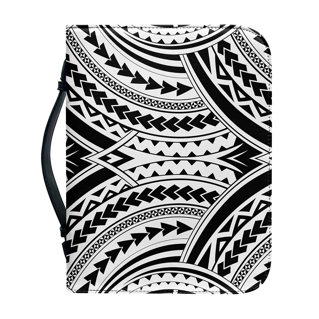 Maori Tribal Polynesian Tattoo Print Leather Bible Cover