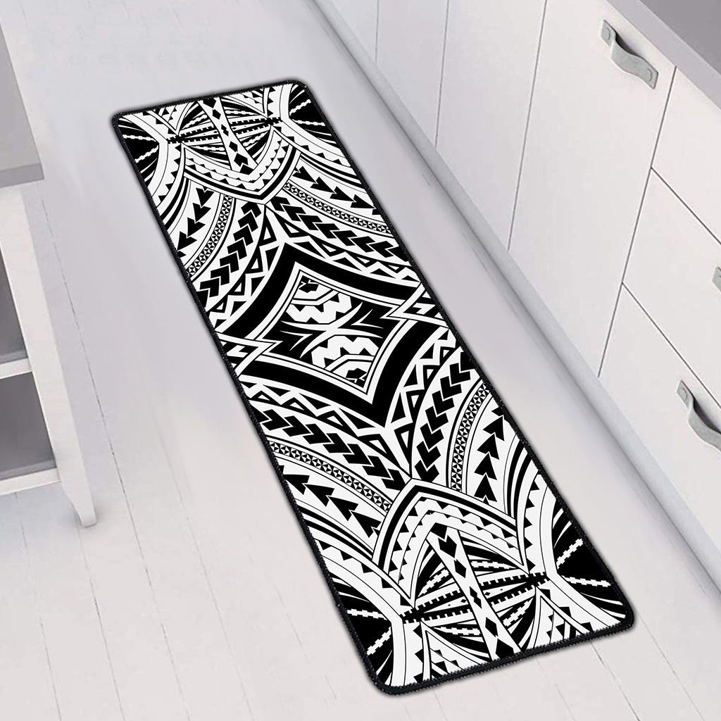 Maori Tribal Polynesian Tattoo Print Long Kitchen Mat
